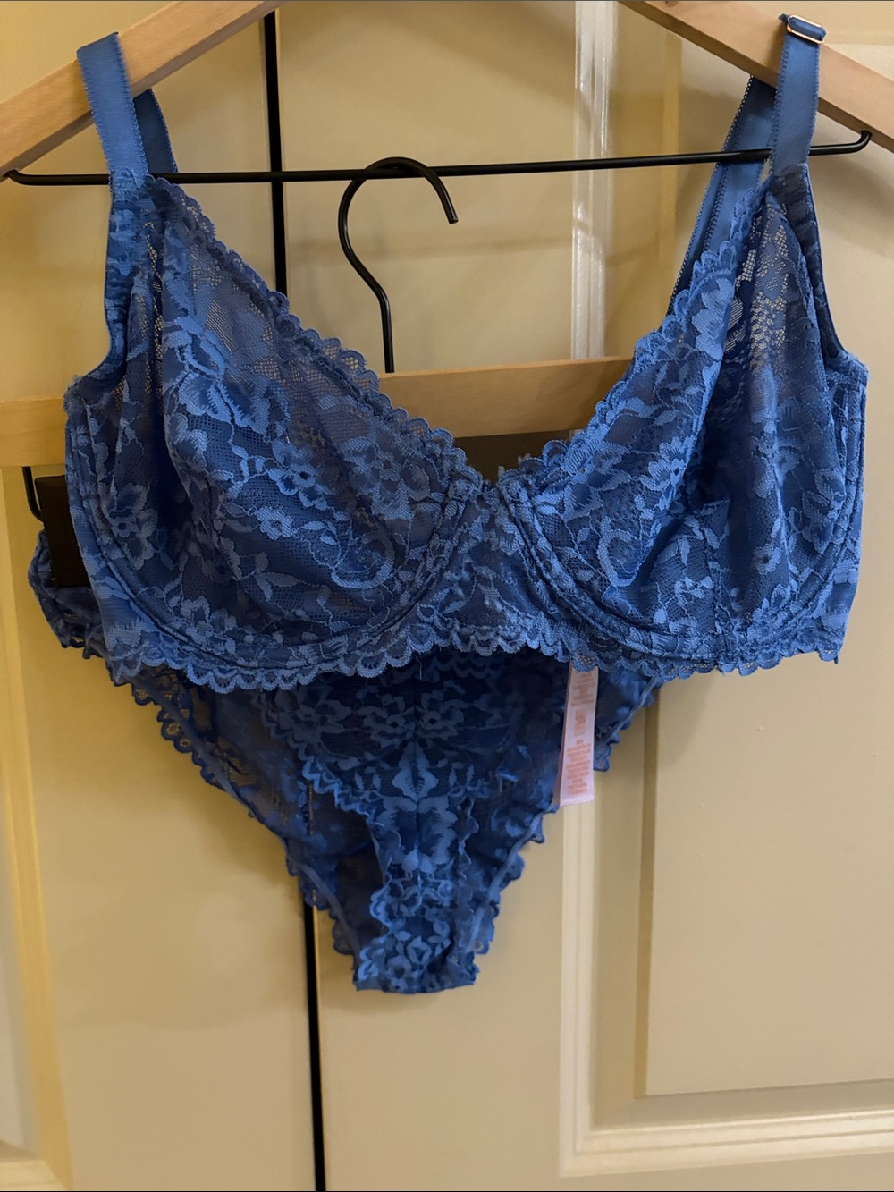 Blue Lace Bra and Panty Set Like New